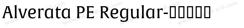 Alverata PE Regular字体转换